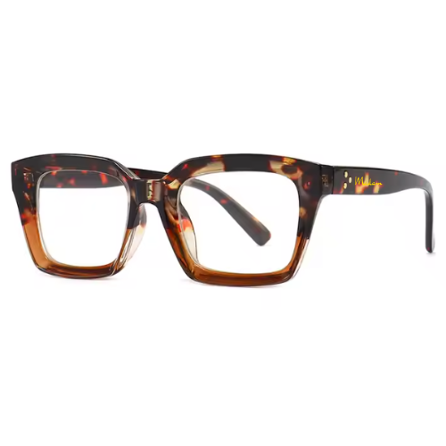 Tortoiseshell glasses on a white background